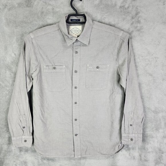 Mens Gray St John's Bay Classic Fit Shirt Button Down Long Sleeve 100% Cotton M - Picture 5 of 9